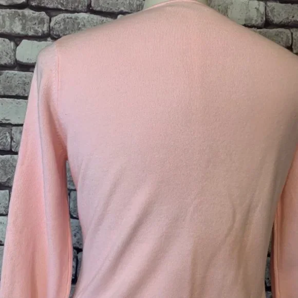 Croft & Barrow Pink V-Neck Sweater Size M - Picture 8 of 9